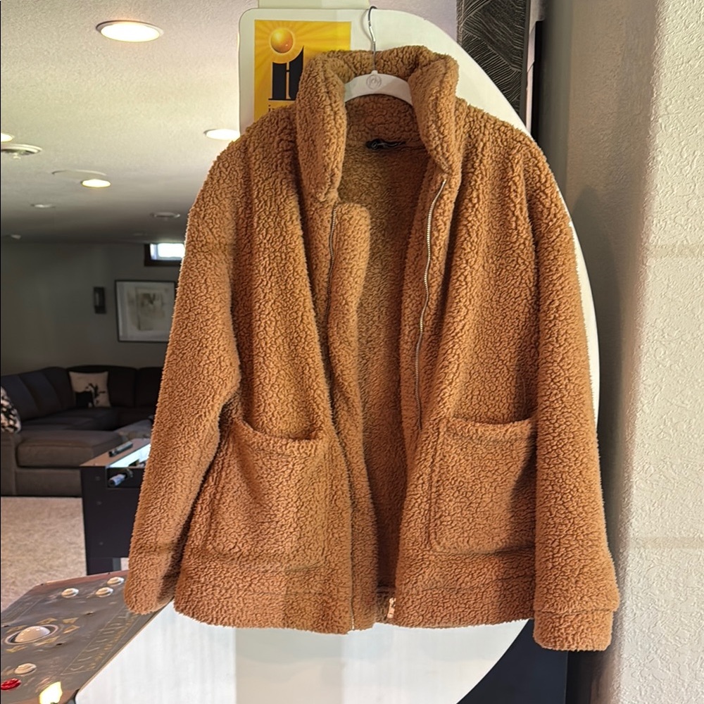 Plush Tan Sherpa Jacket